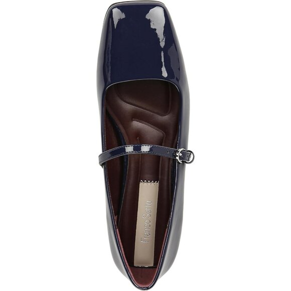 Franco Sarto Womens Sapphire Blue Patent Faux Leather Tinsley Mary Jane Flat - Picture 5 of 9